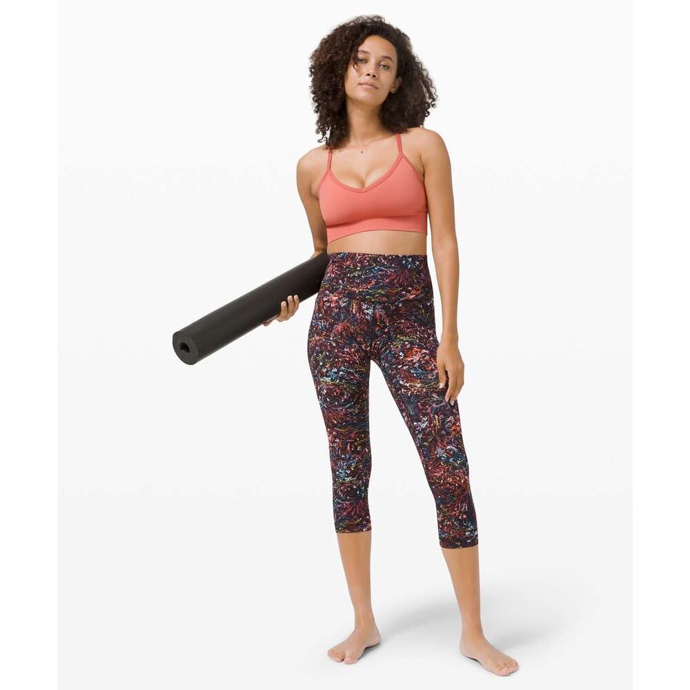 Lululemon Align Crop *21" Foliage Overlay Multi size 4
